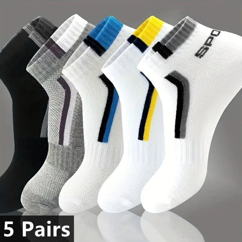 Calcetines deportivos tobilleros, 5 pares