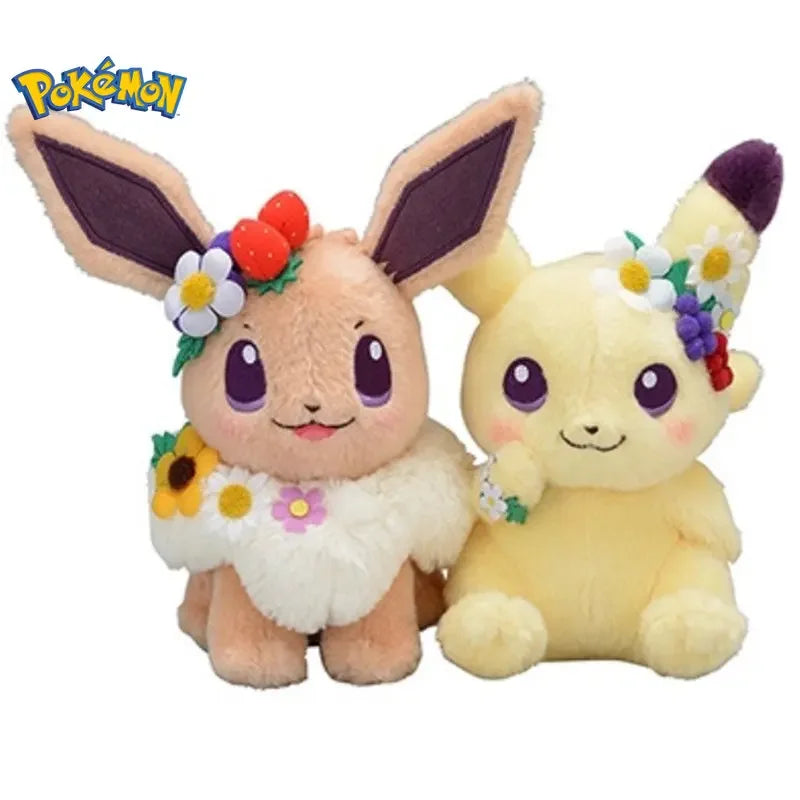 Peluche de Pikachu y Eevee festival de Primavera de 18 cms