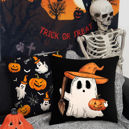 Funda de almohada decorativa de Halloween, varios diseños 1 ud. / 4 Uds.