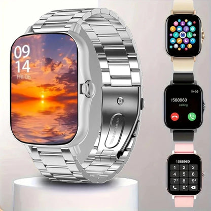 Reloj inteligente con pantalla HD, Bluetooth, llamadas, compatible con Android y iOS