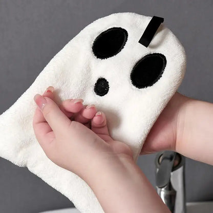 Toallas de mano de Halloween con forma de fantasma para baño.