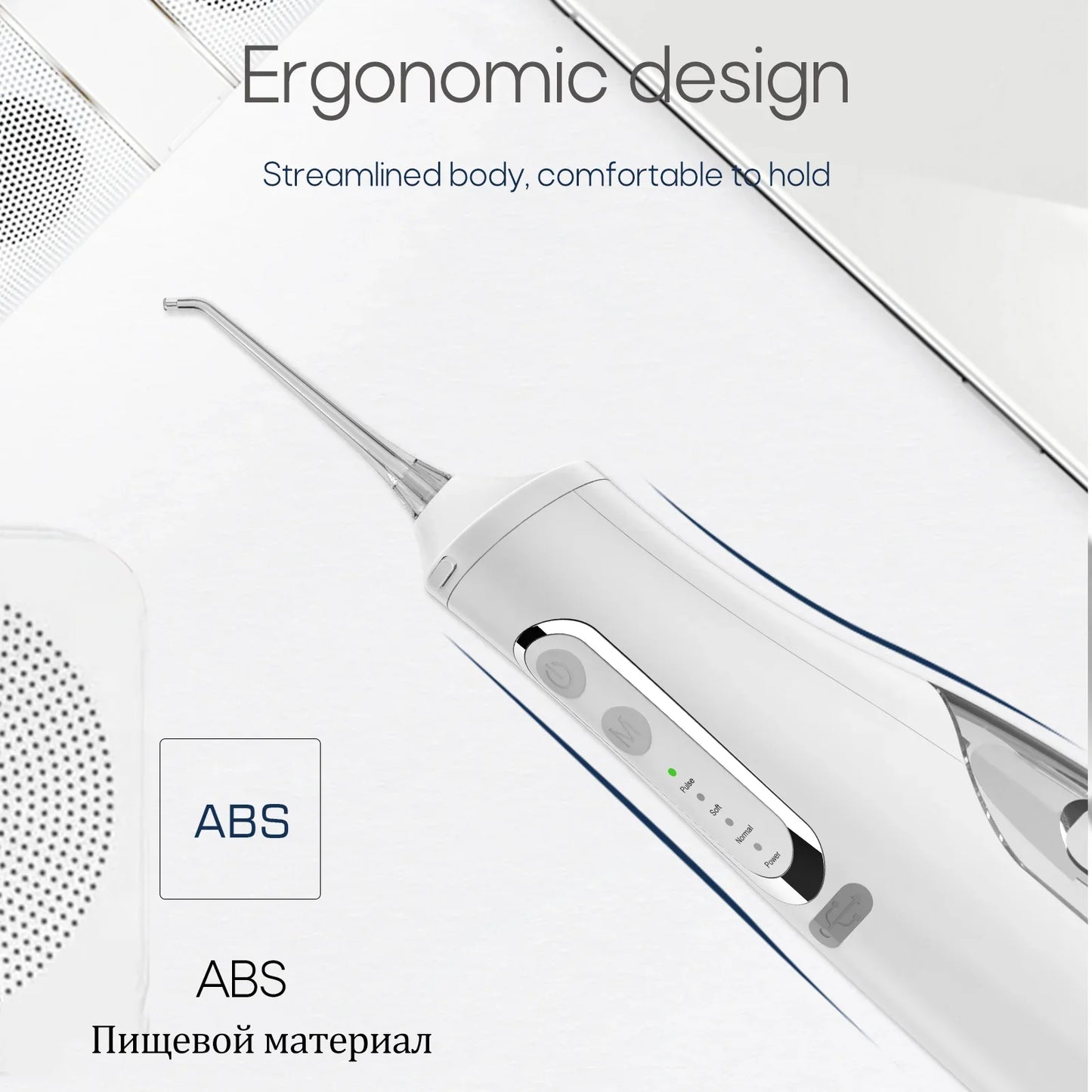 Irrigador bucal USB recargable, hilo Dental portátil