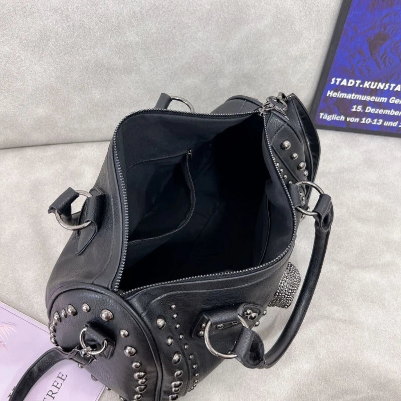 Bolso de mano de PU Skull Punk