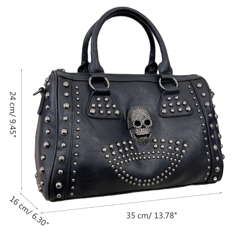 Bolso de mano de PU Skull Punk