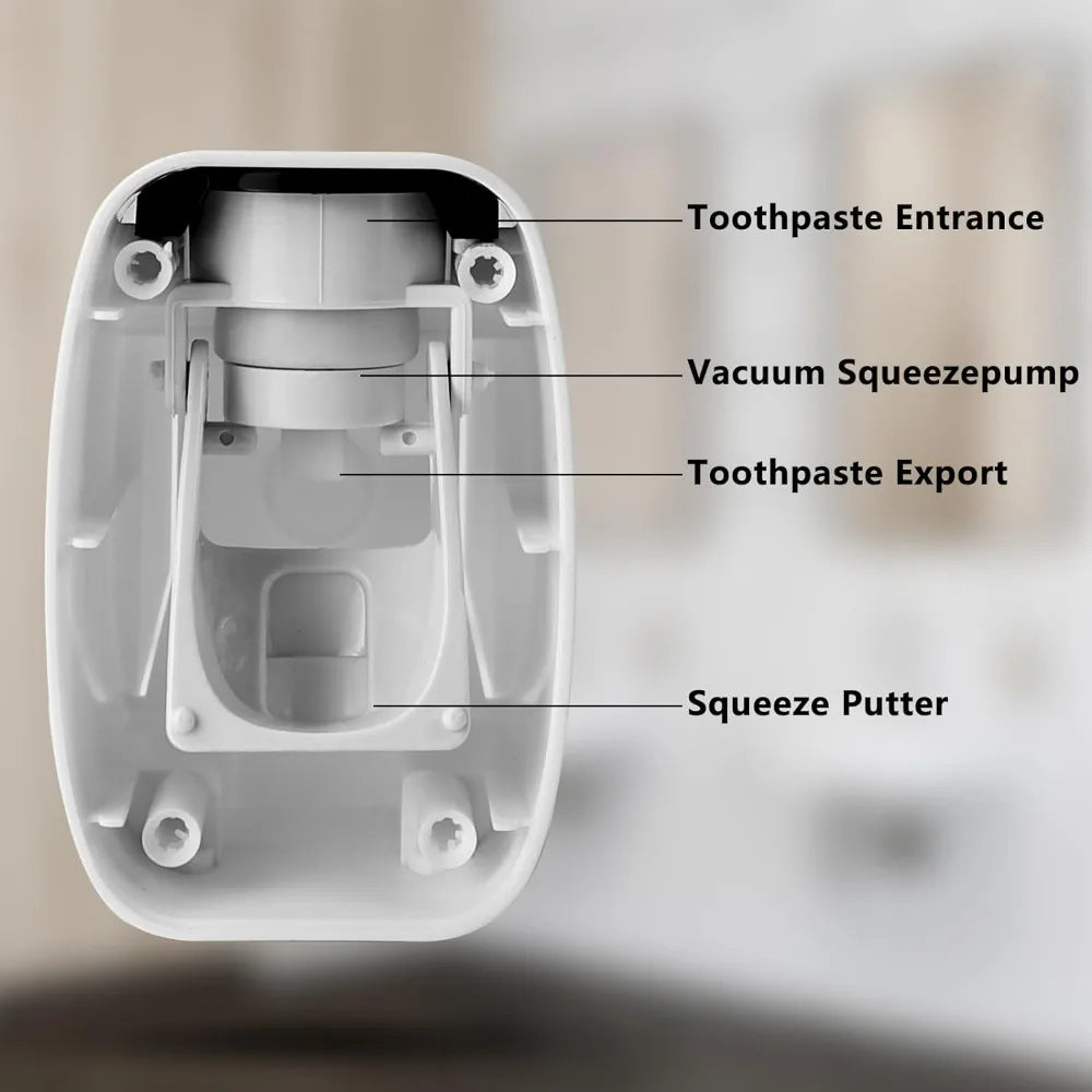 Dispensador automático de pasta de dientes, soporte para cepillos de baño