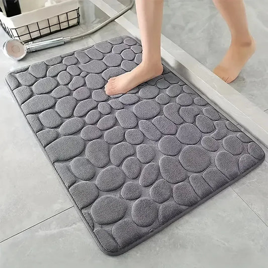 Alfombrilla de baño antideslizante 3D, con relieve, antideslizante y absorbente.