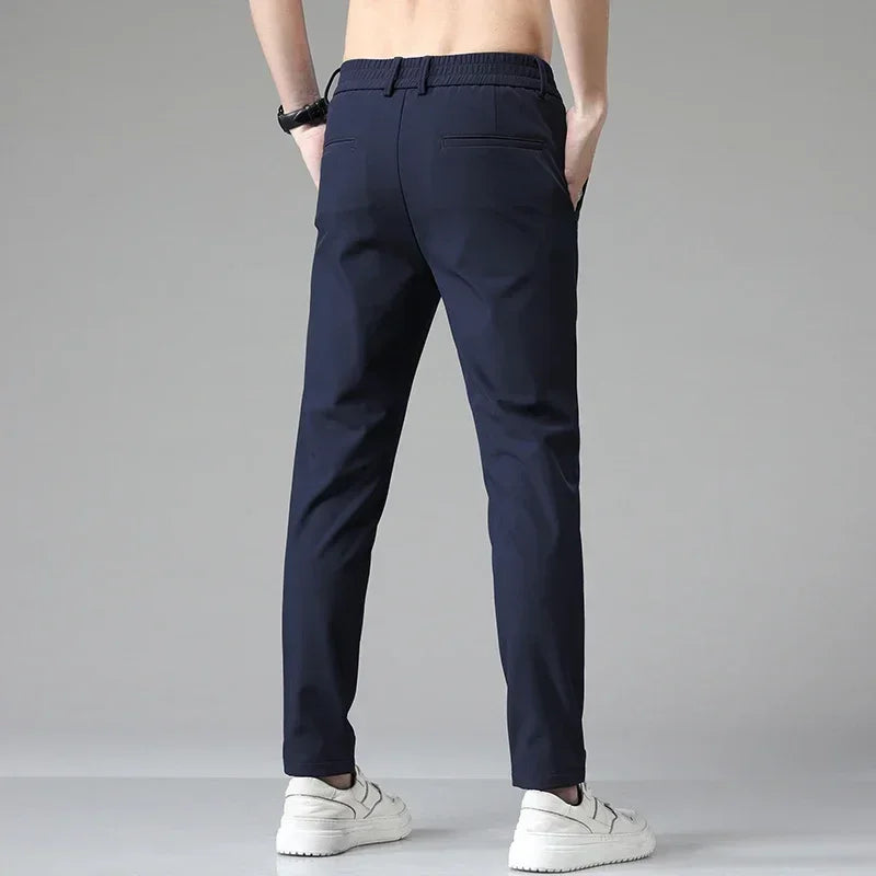 Pantalones Slim casual, cintura elástica