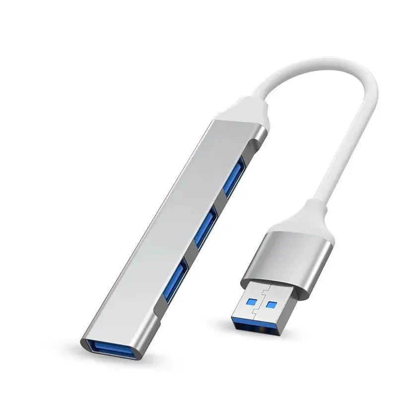 Mini concentrador USB tipo C, adaptador de 4 puertos USB 3.1