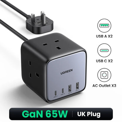 UGREEN Adaptador 100W estación de carga GaN QC 3.0