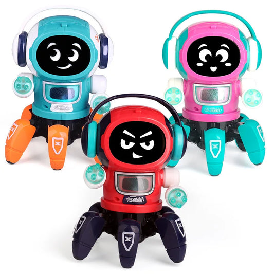 Mascota digital, robot de baile con 6 patas