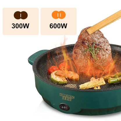 Sartén eléctrica multicocina de 220V, cocina como un chef todos tus comidas.