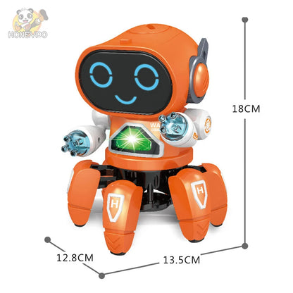 Mascota digital, robot de baile con 6 patas