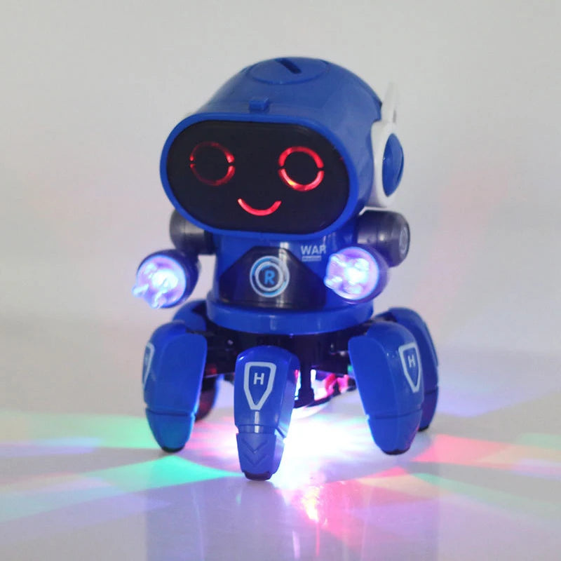 Mascota digital, robot de baile con 6 patas