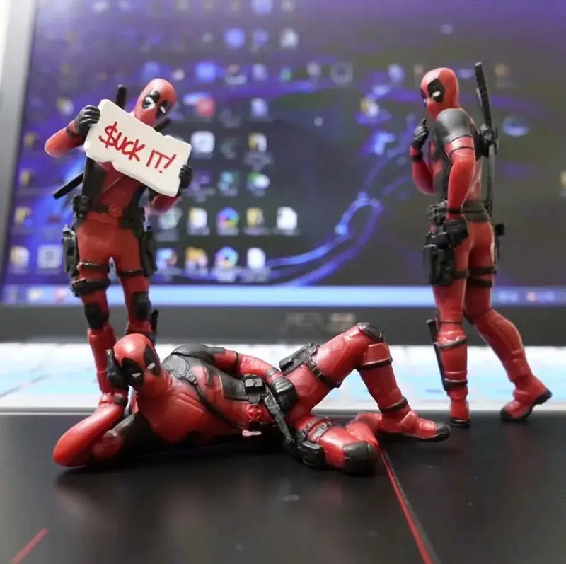 Figura de acción Deadpool, decoración de escritorio 8cm.