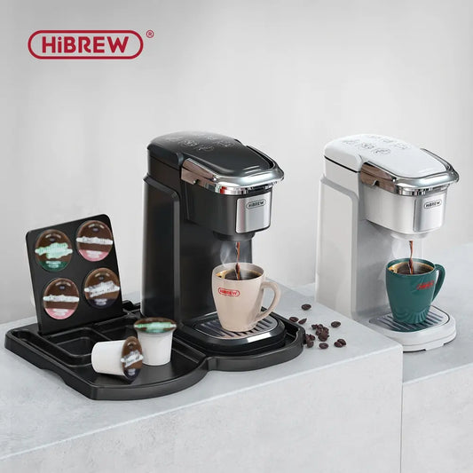 Cafetera HiBREW con filtro para cápsulas de k-cup y café molido. Disfruta tu cafè.