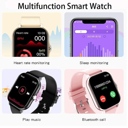 Reloj inteligente con Bluetooth, con rastreador de actividad física. Recibe llamadas y mensajes.