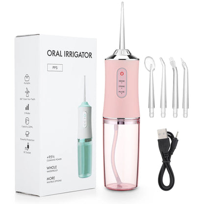 Irrigador Oral portátil, hilo Dental con chorro de agua, recargable por USB.