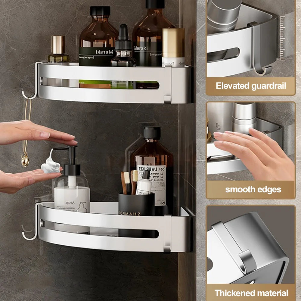 Rack esquinero para productos de baño