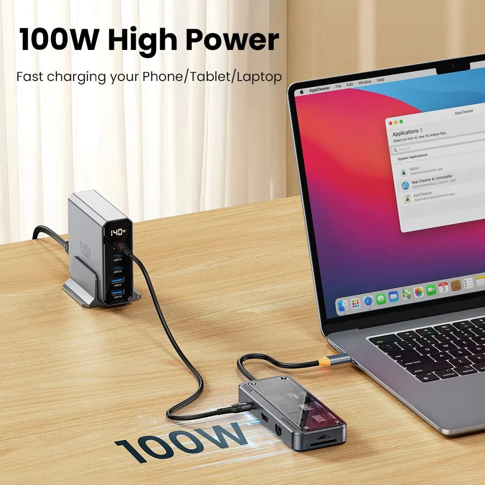 HUB USB C ASOMETECH 8 in 1 Tipo C 3.1