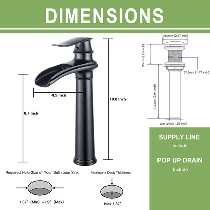 Llave para lavamanos de baño con diseño contemporaneo y materiales de alta calidad.