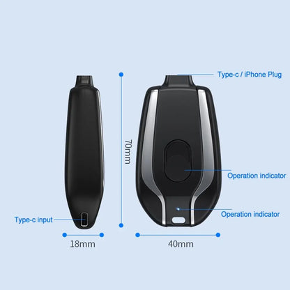 Mini cargador tipo-c de llavero 1500mAh