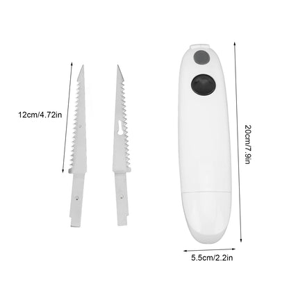 Cuchillo eléctrico inalámbrico de fácil corte para cocina. Recargable y portátil.