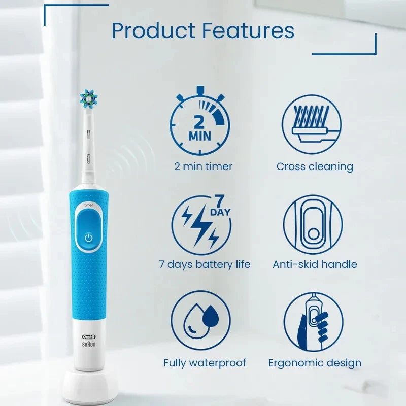 Cepillo de dientes eléctrico Oral-B Vitality CrossAction. Temporizador de 2 minutos.