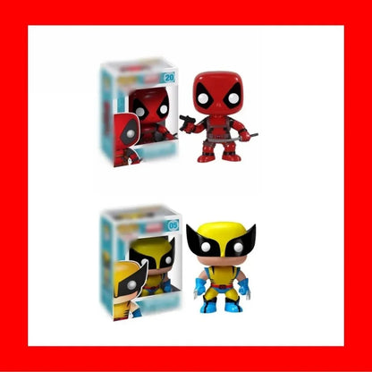 Figuras de acción de la película Deadpool y Wolverines.