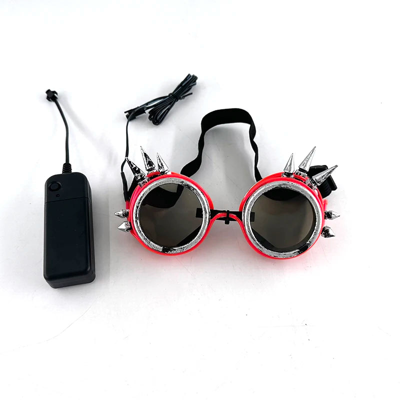 Gafas punk luminosas con luz LED