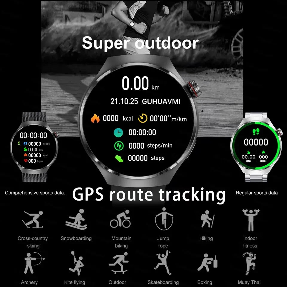 Reloj inteligente HUAWEI GT4 Pro GPS NFC Pantalla HD, ritmo cardíaco, Bluetooth, llamadas IP68 impermeable