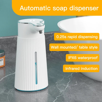 Dispensador automático de jabón de espuma para baño, inteligente con carga USB.